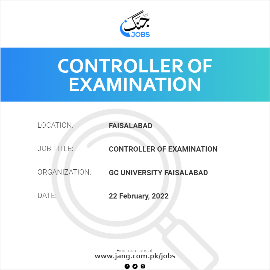 Controller Of Examination