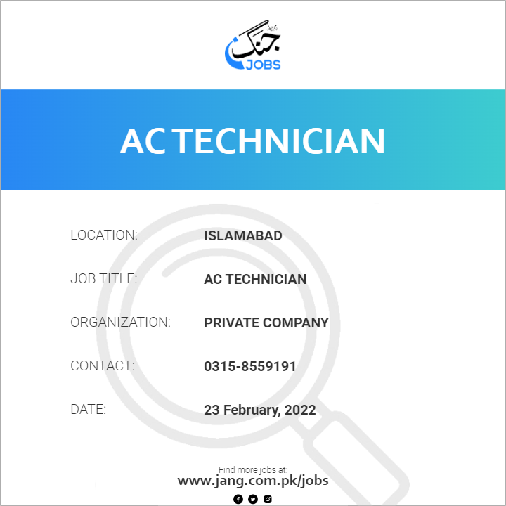 ac-technician-job-private-company-jobs-in-islamabad-37498