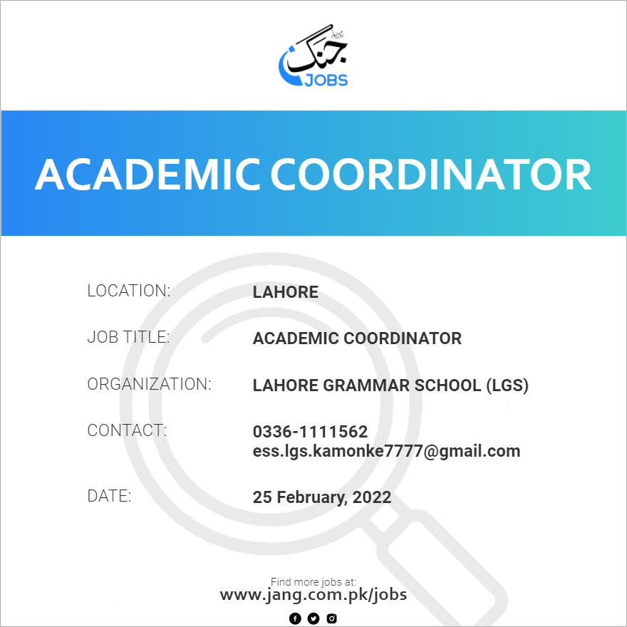 academic-coordinator-job-lahore-grammar-school-lgs-jobs-in-lahore