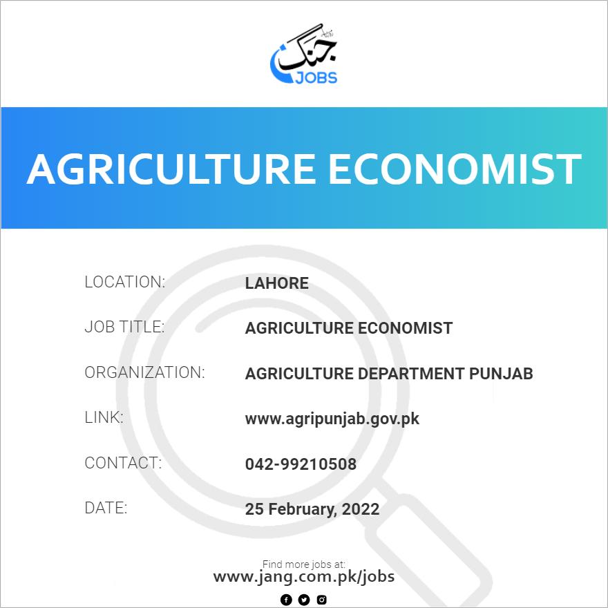 Agriculture Economist