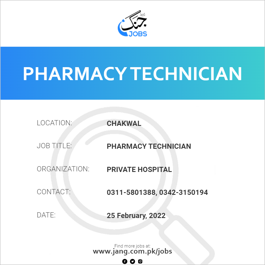 Pharmacy Technician 