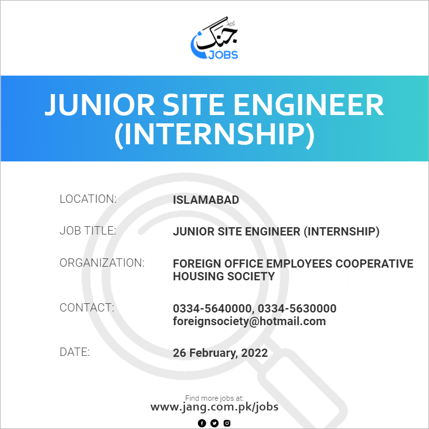 Junior Site Engineer (Internship)
