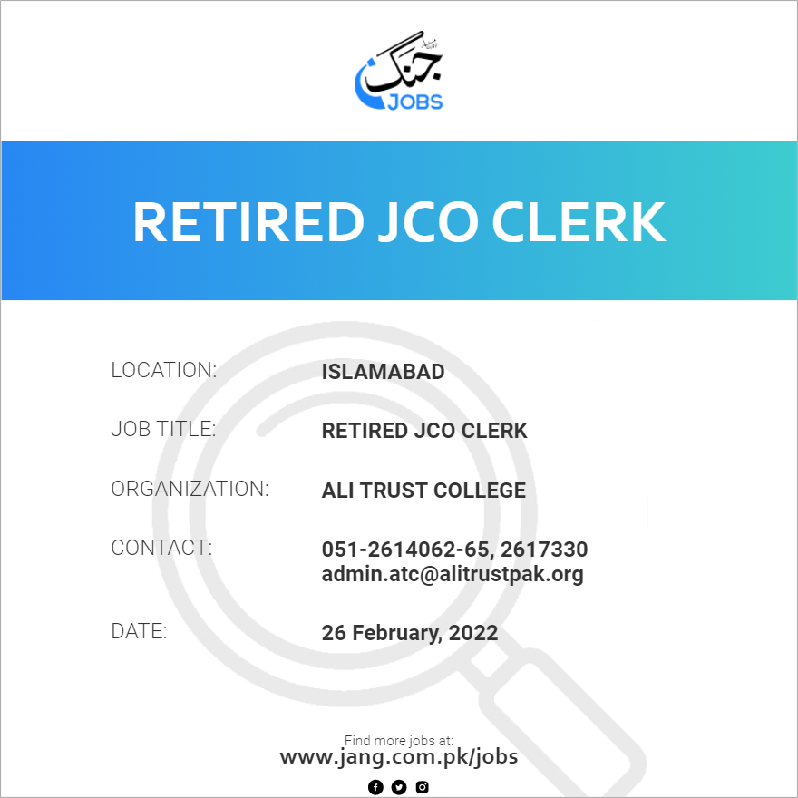 Retired JCO Clerk