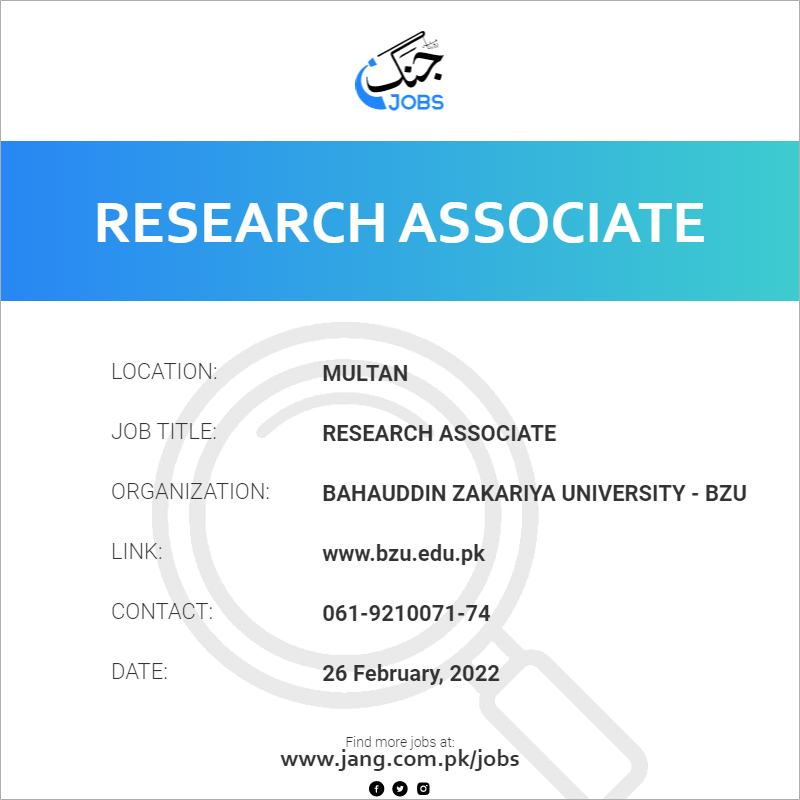 Research Associate 
