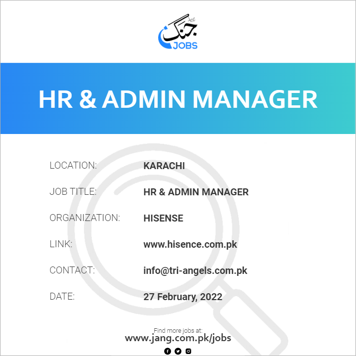 HR & Admin Manager