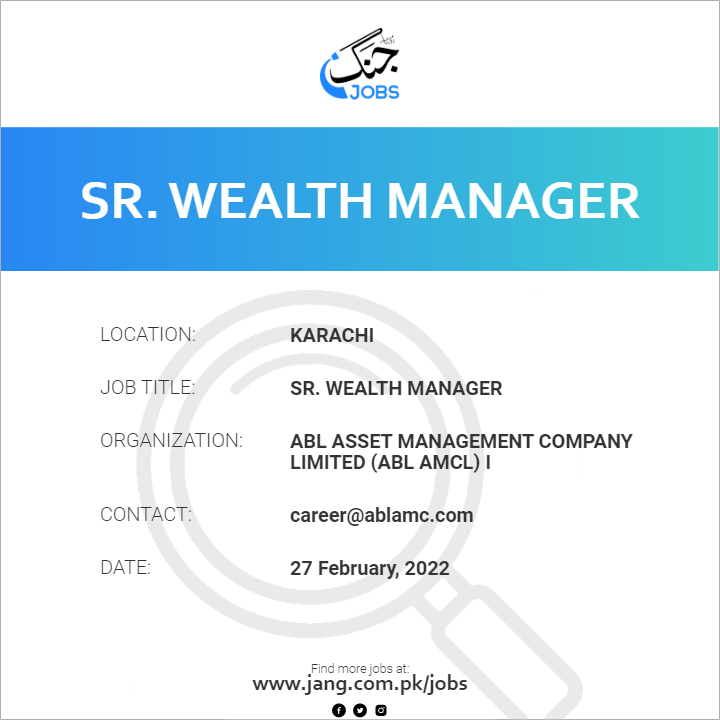 Sr. Wealth Manager