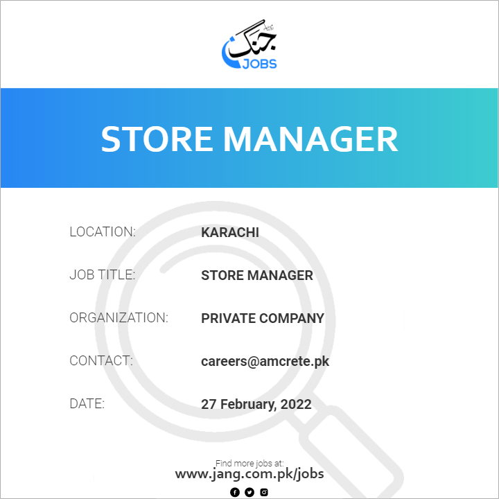 Store Manager