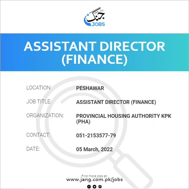 Assistant Director (Finance)