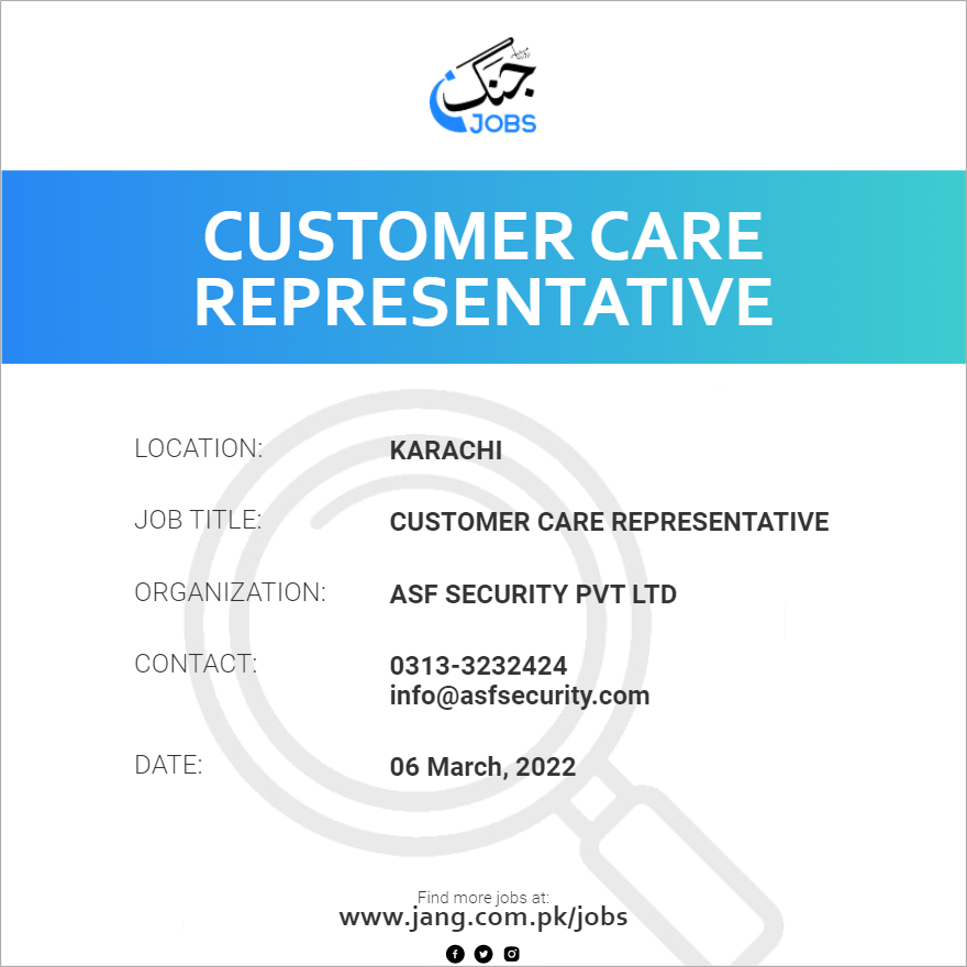 Customer Care Representative