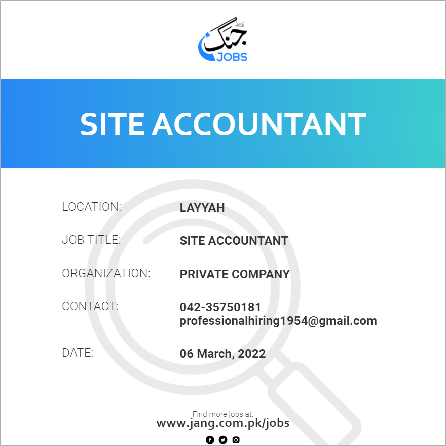 Site Accountant