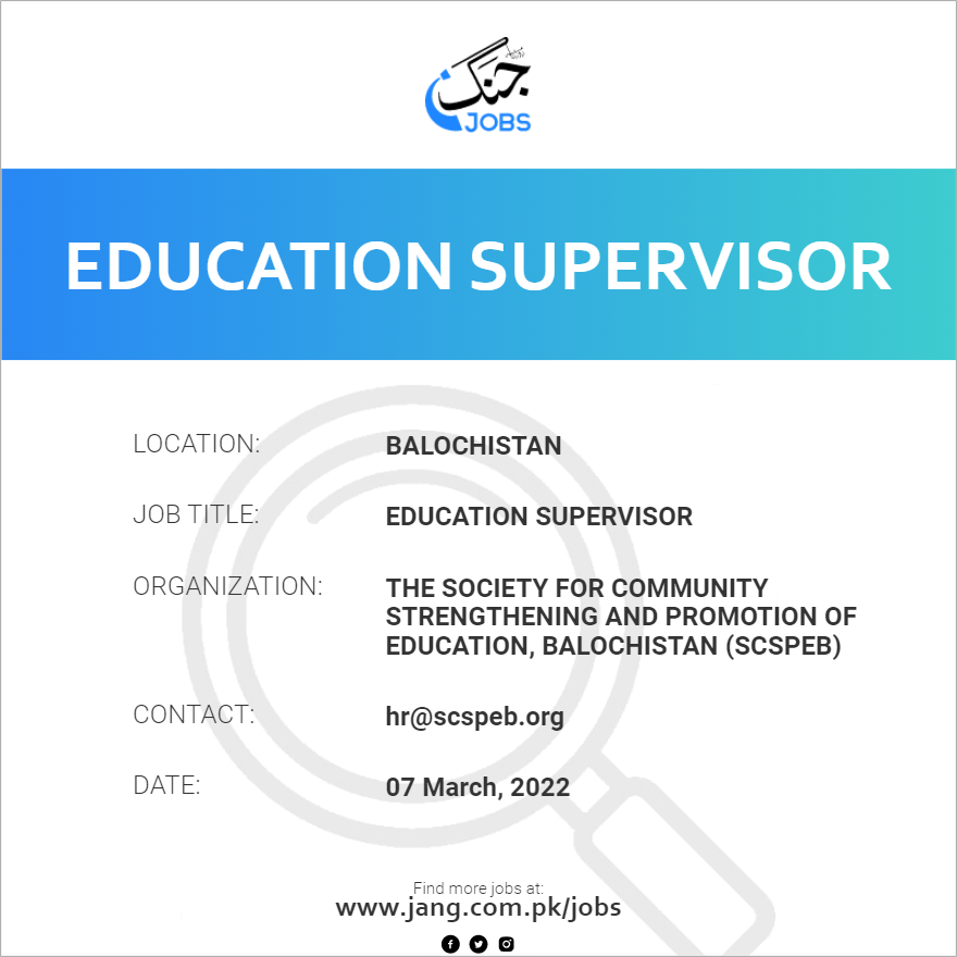 Education Supervisor