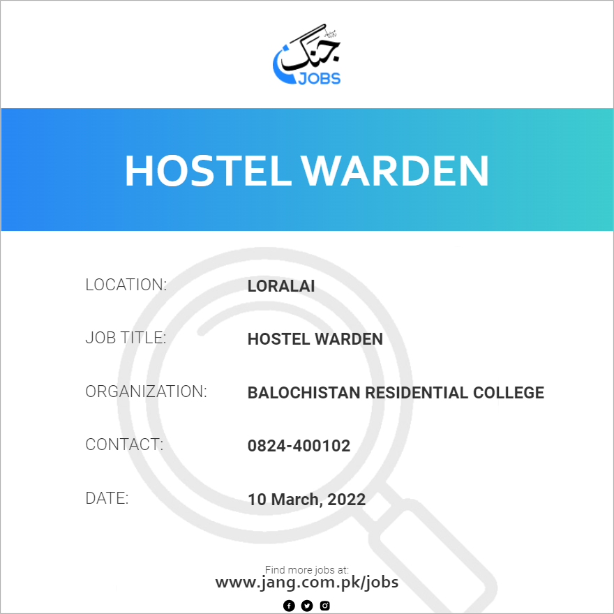 Hostel Warden