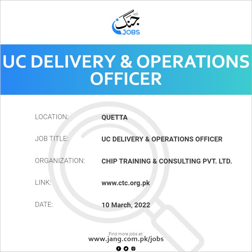 UC Delivery & Operations Officer