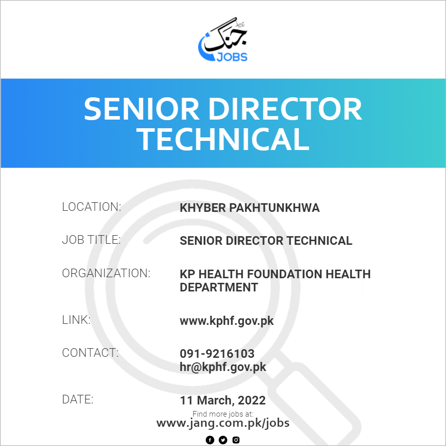 Senior Director Technical