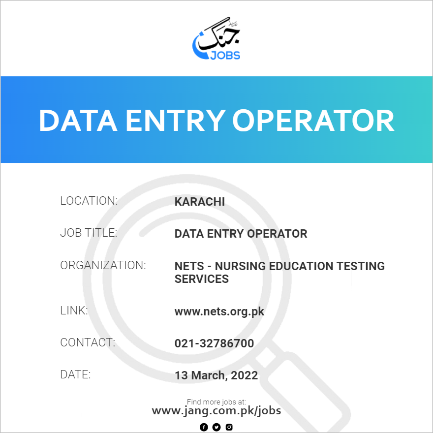 Data Entry Operator