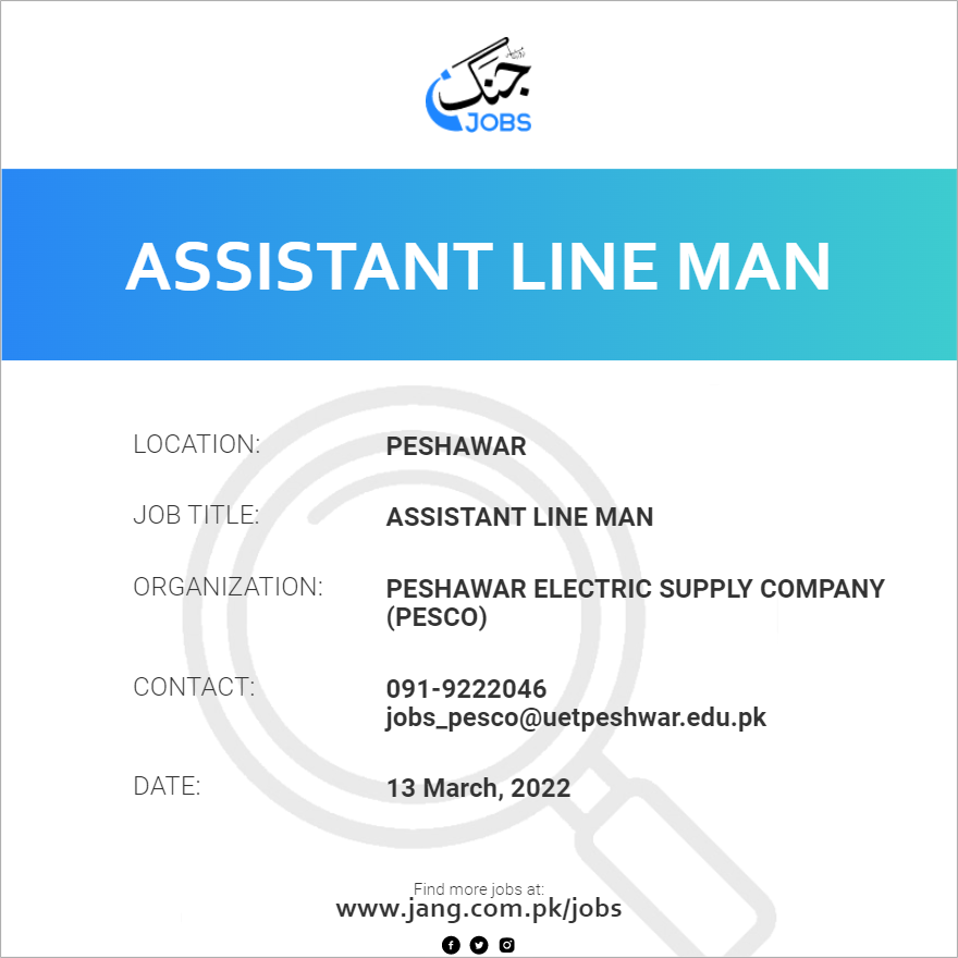 Assistant Line Man