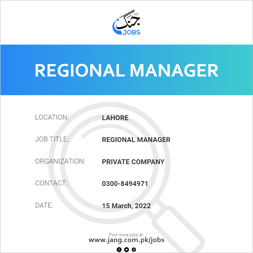 Regional Manager