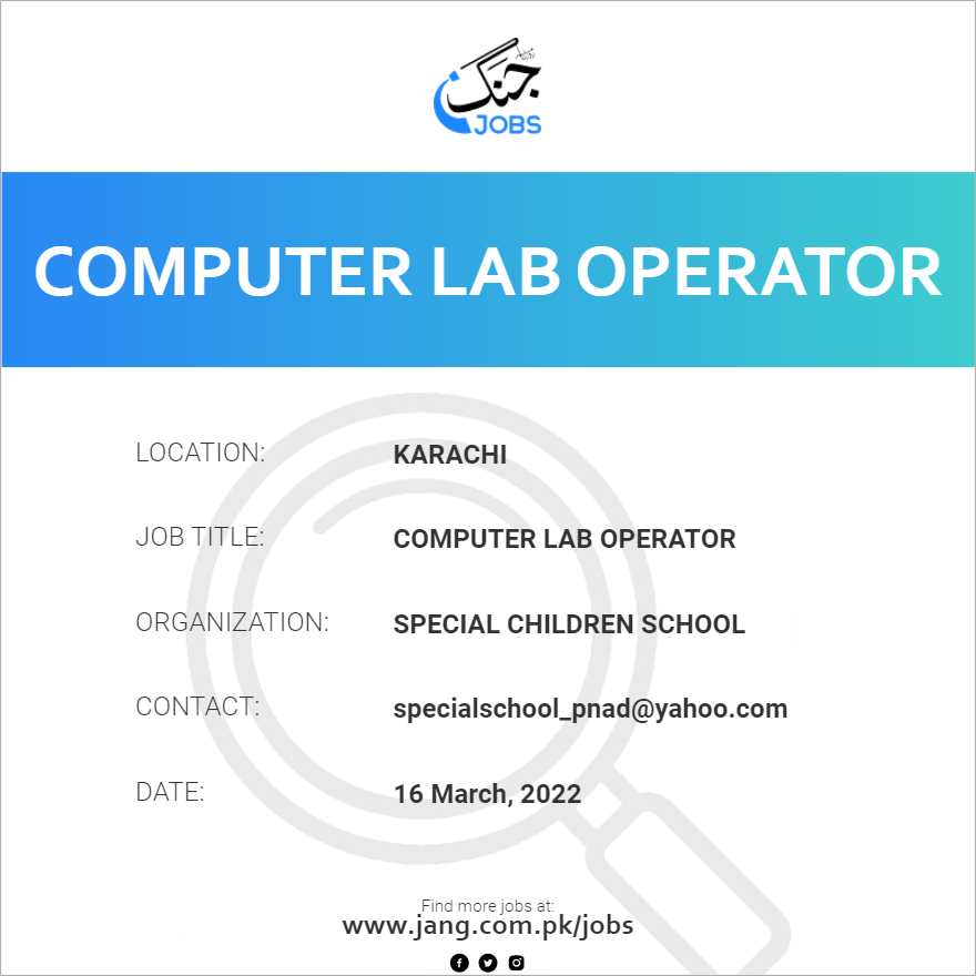 Computer Lab Operator