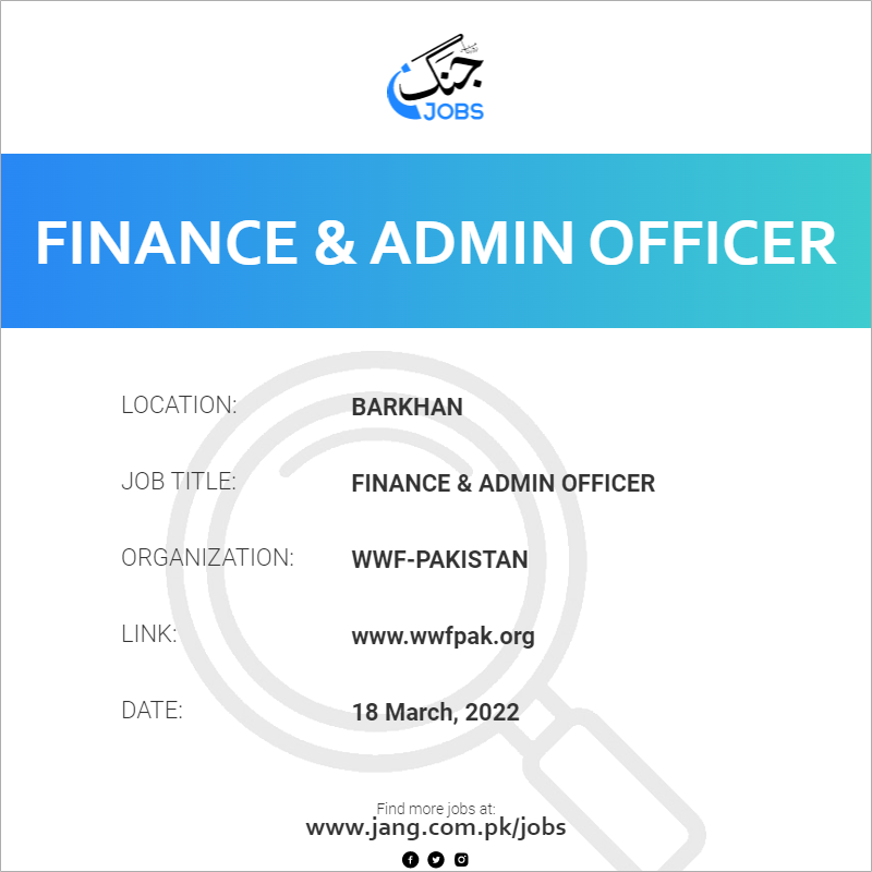 Finance & Admin Officer
