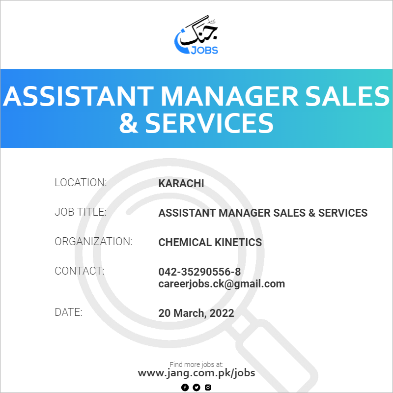 Assistant Manager Sales & Services