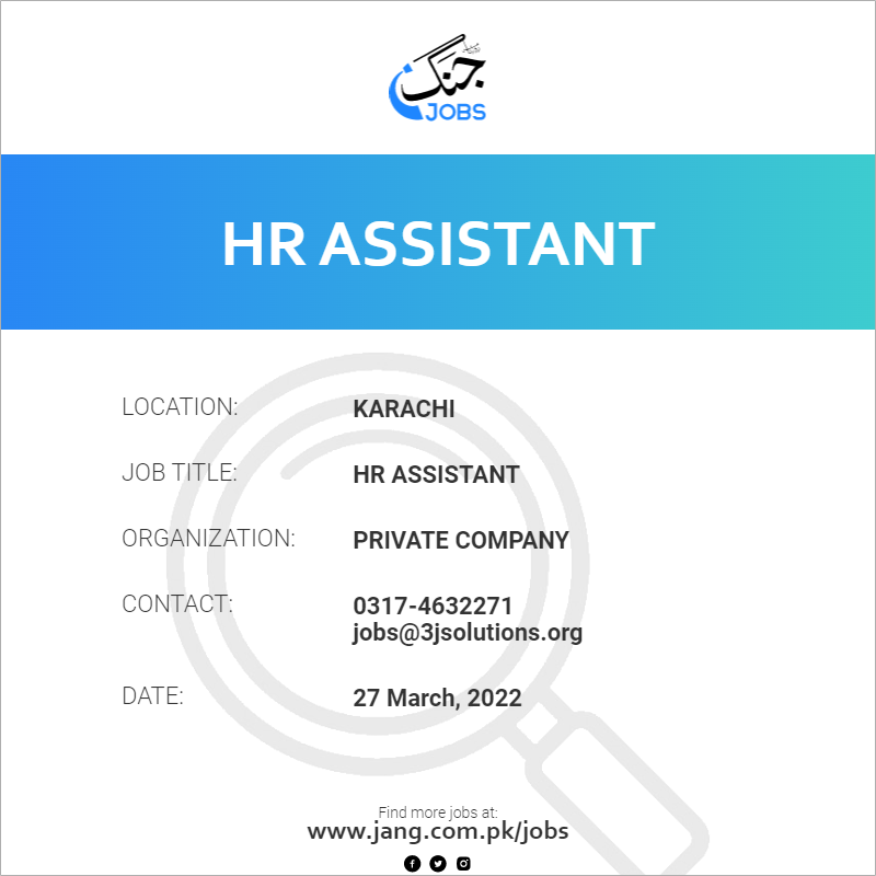 hr-assistant-job-private-company-jobs-in-karachi-39921