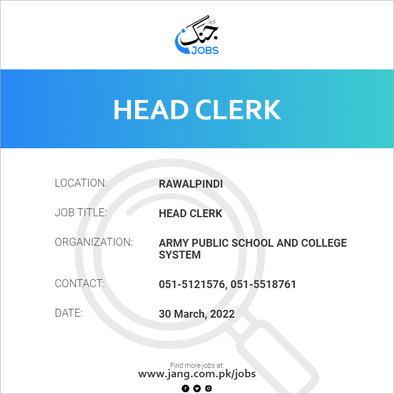 Head Clerk
