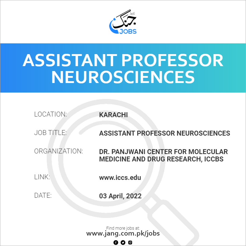 Assistant Professor Neurosciences