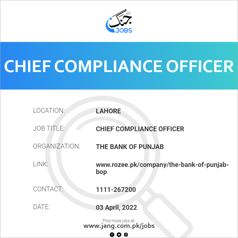 Chief Compliance Officer