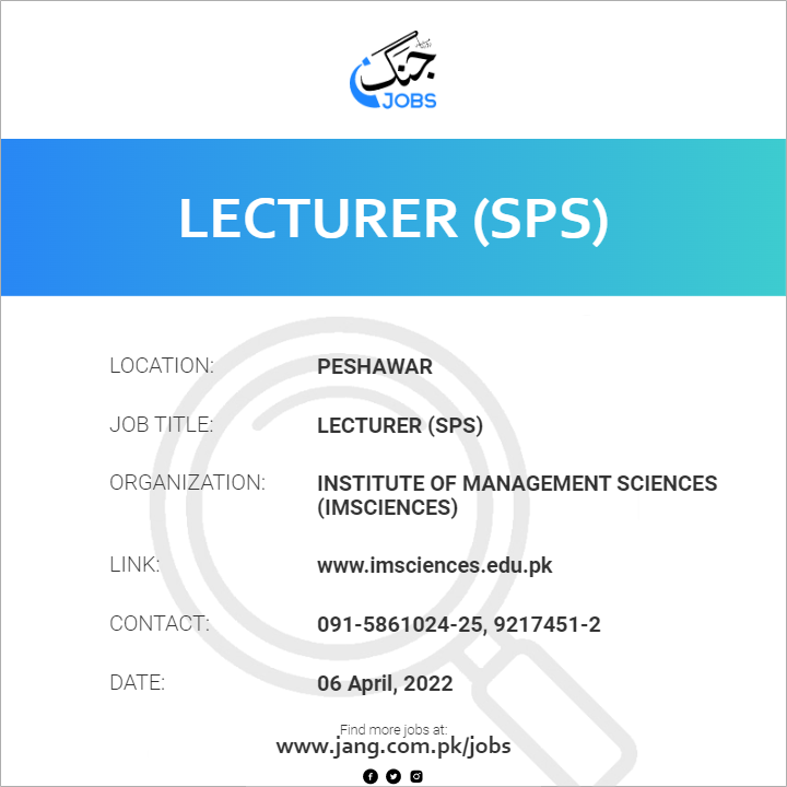 Lecturer (SPS)