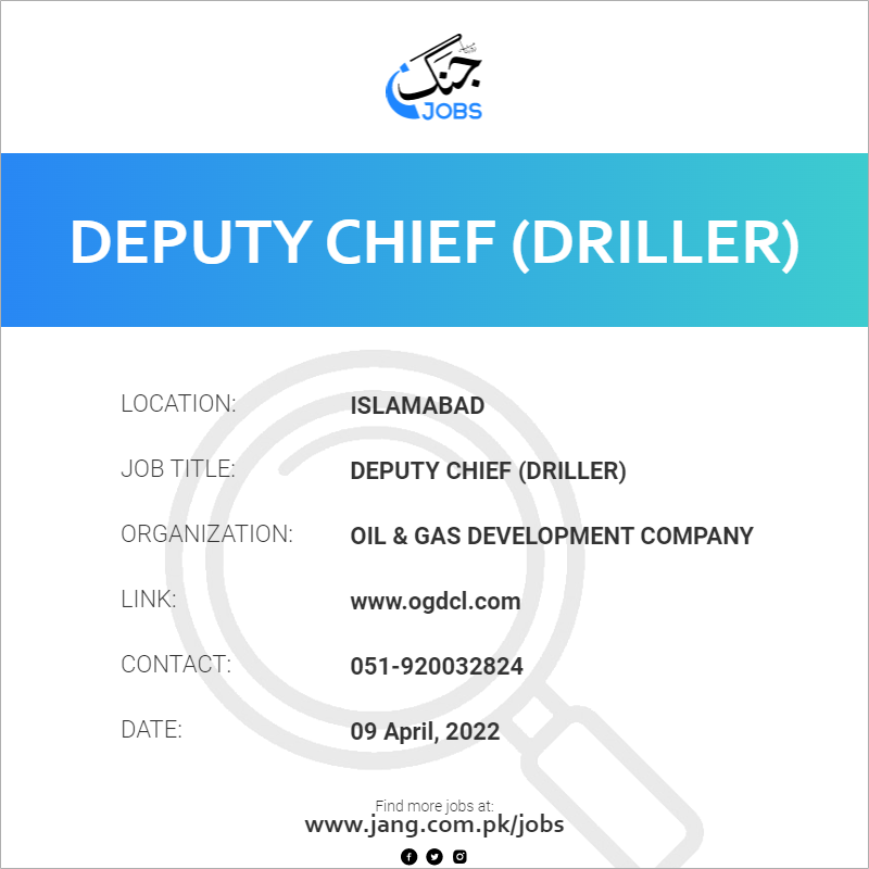 Deputy Chief (Driller)