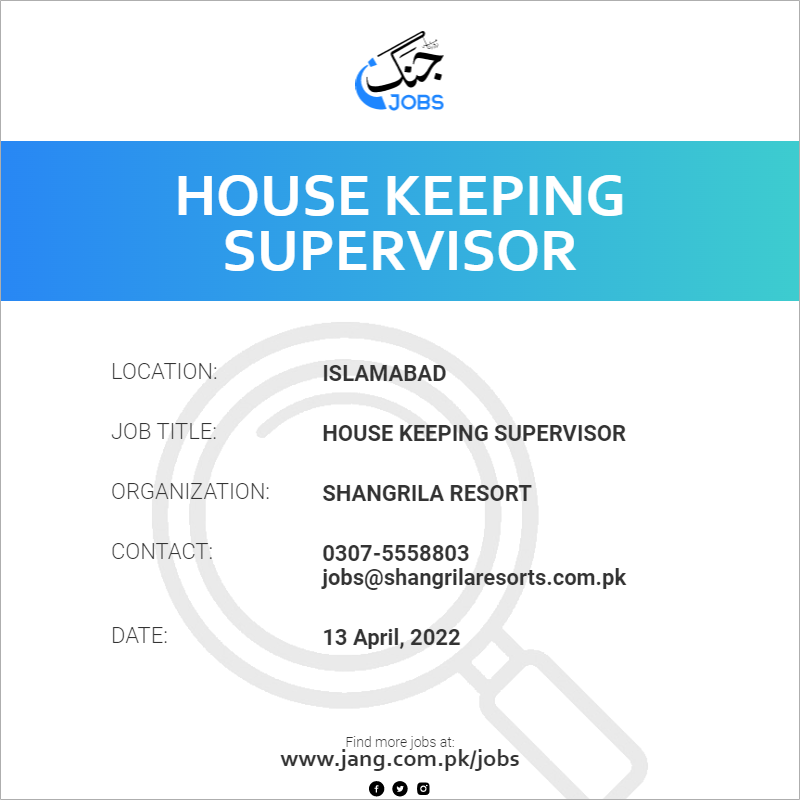 House Keeping Supervisor