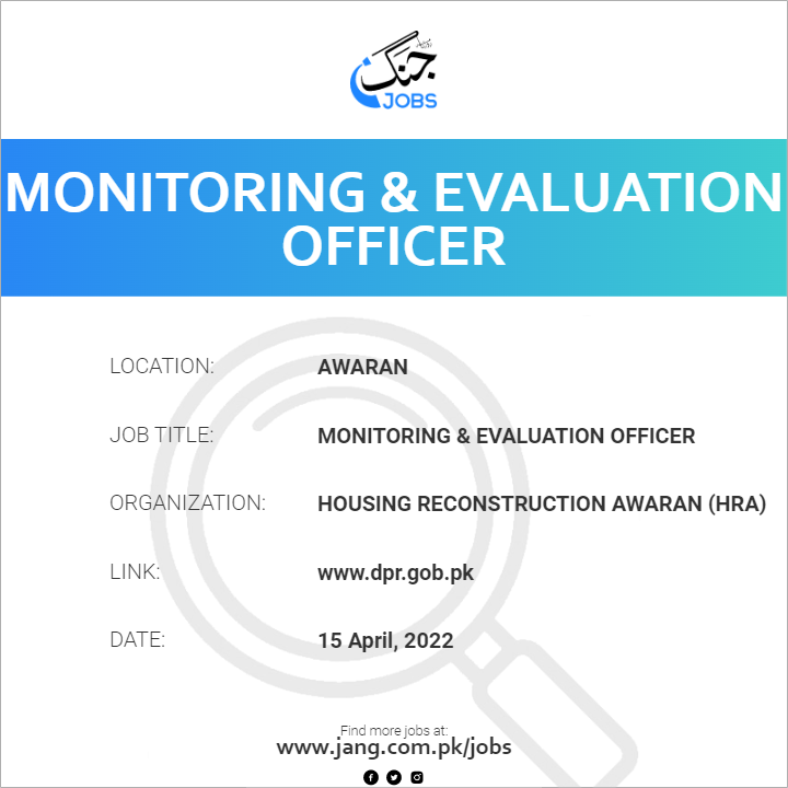 monitoring-evaluation-officer-job-housing-reconstruction-awaran