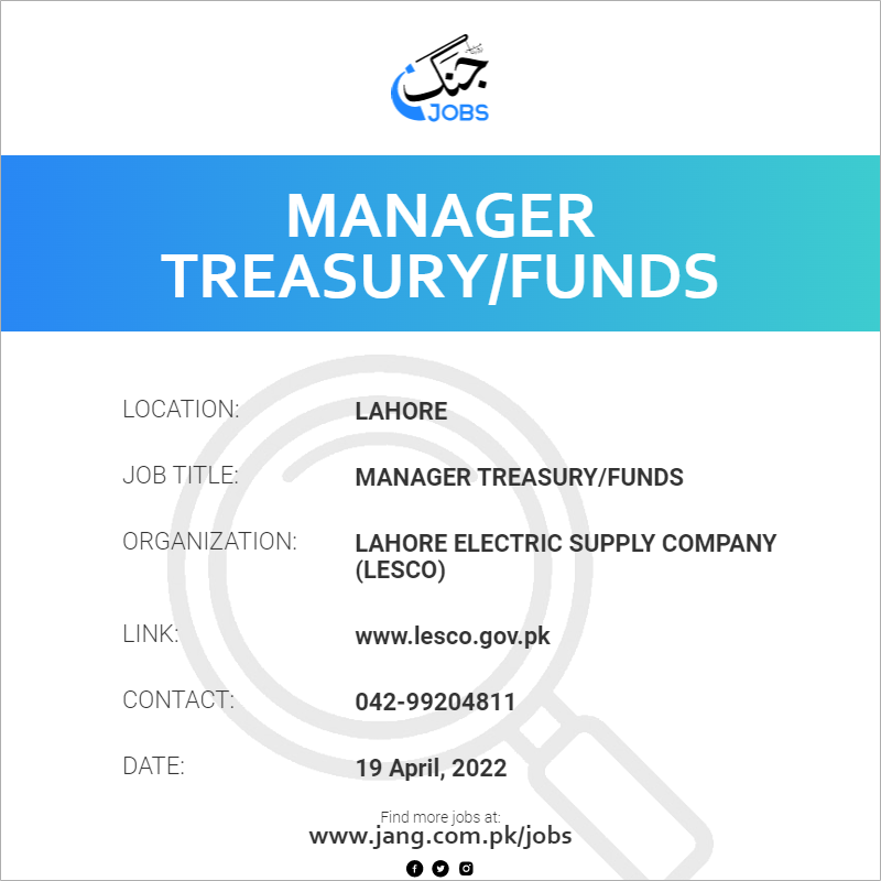 Manager Treasury/Funds
