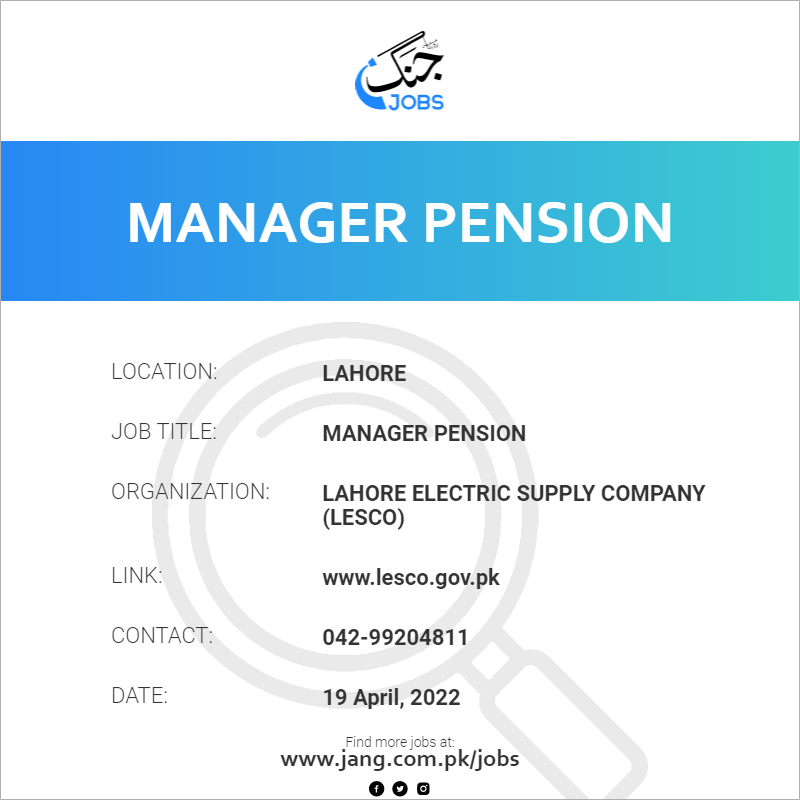 Manager Pension
