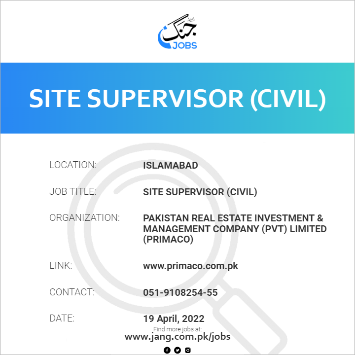 Site Supervisor (Civil)