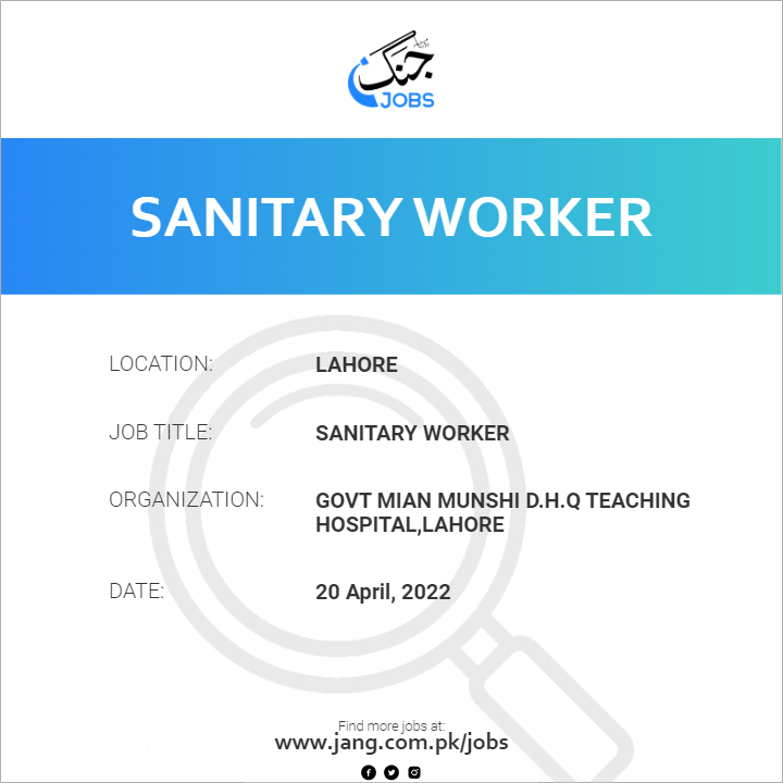 Sanitary Worker