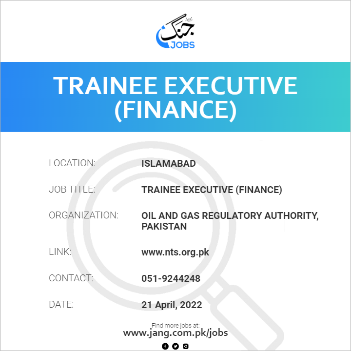 Trainee Executive (Finance)