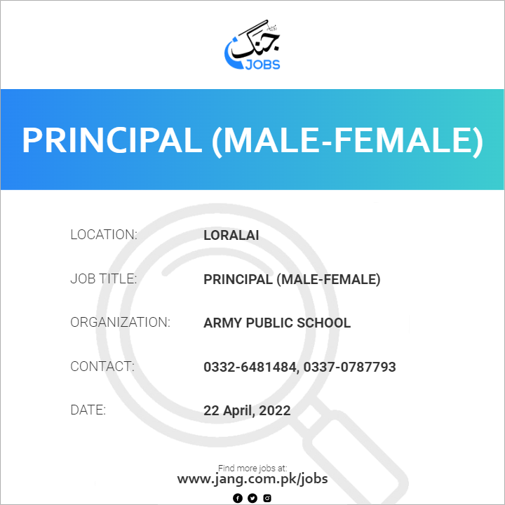 Principal (Male-Female)