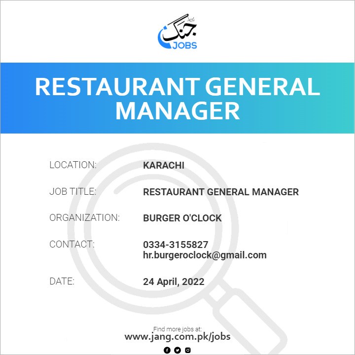 Restaurant General Manager