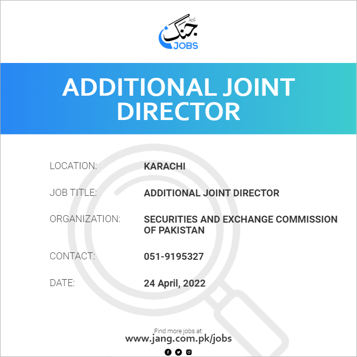 Additional Joint Director