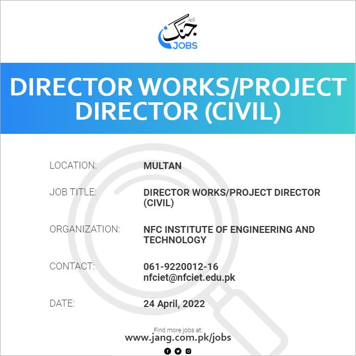Director Works/Project Director (Civil)
