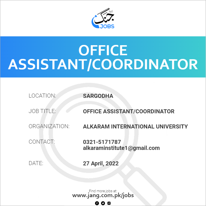 Office Assistant/Coordinator