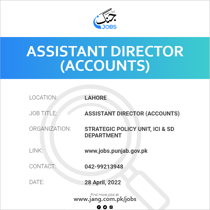 Assistant Director (Accounts)