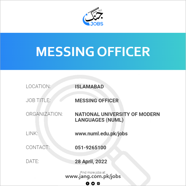 messing-officer-job-national-university-of-modern-languages-numl