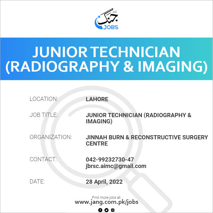 Junior Technician (Radiography & Imaging)