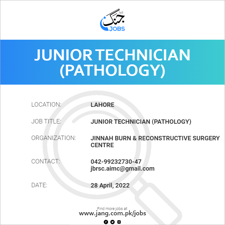 Junior Technician (Pathology)