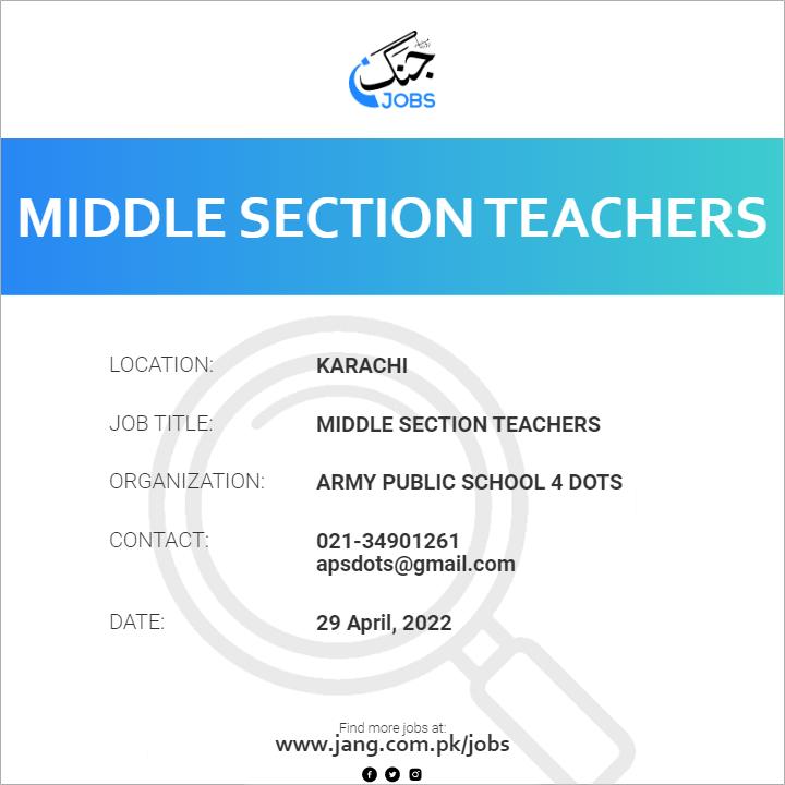 Middle Section Teachers