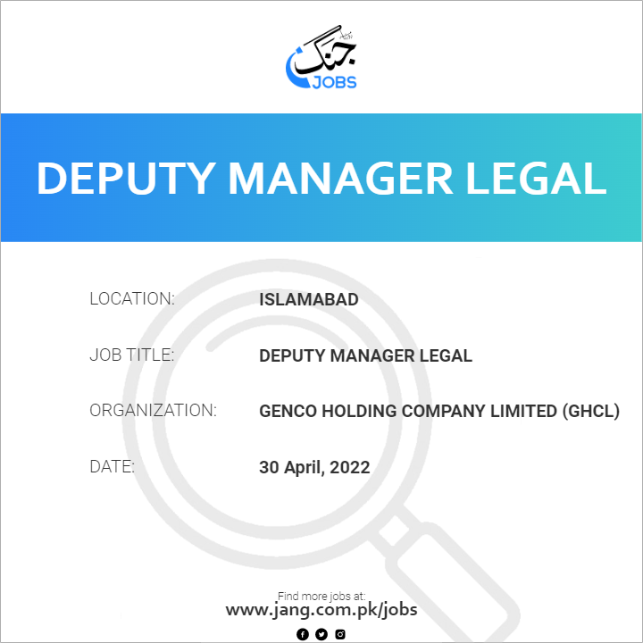 Deputy Manager Legal