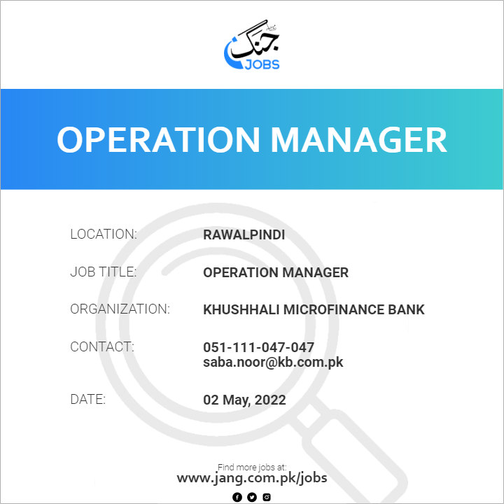 Operation Manager