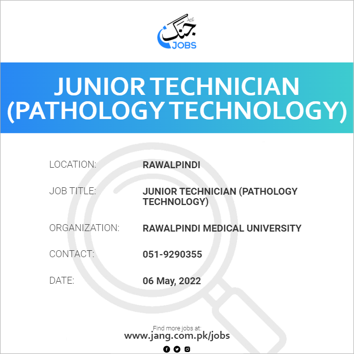 junior-technician-pathology-technology-job-rawalpindi-medical